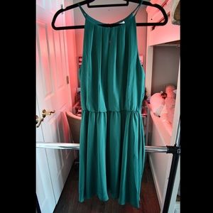 Emerald Green Simple Halter Francesca’s Dress